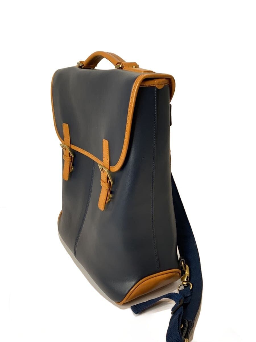 GOLD MEN Backpack Leather NVY 2