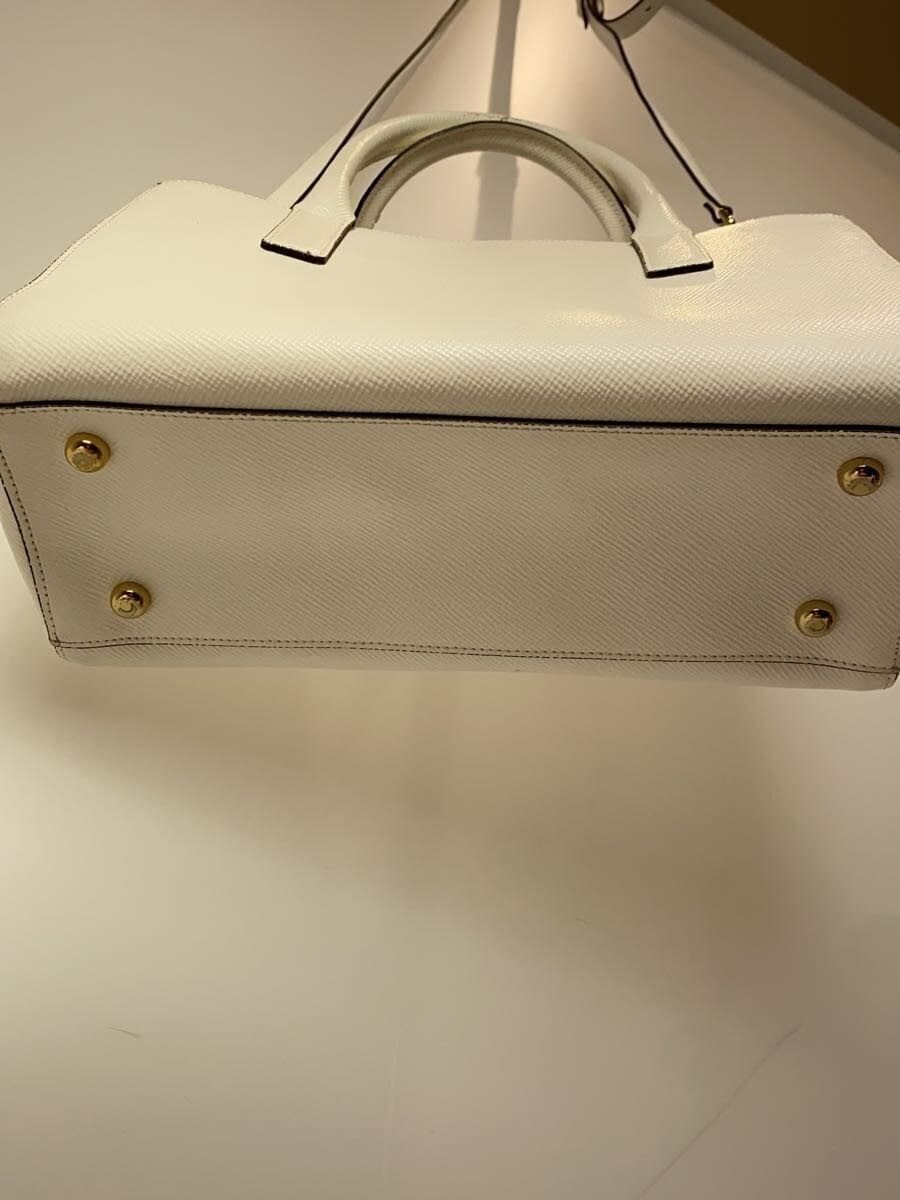 GIANNI NOTARO2-Way Shoulder Bag Leather WHT 4