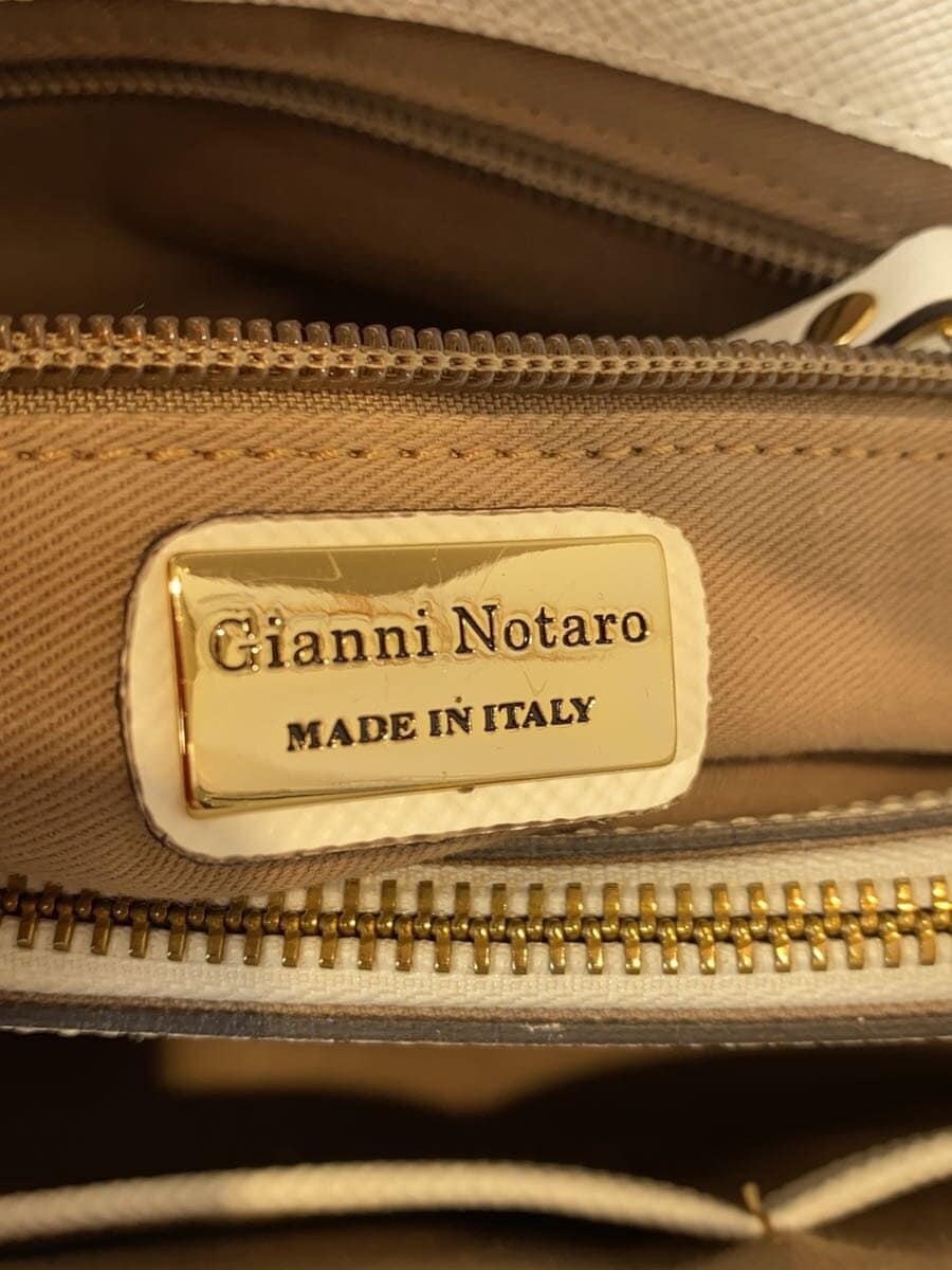 GIANNI NOTARO2-Way Shoulder Bag Leather WHT 5