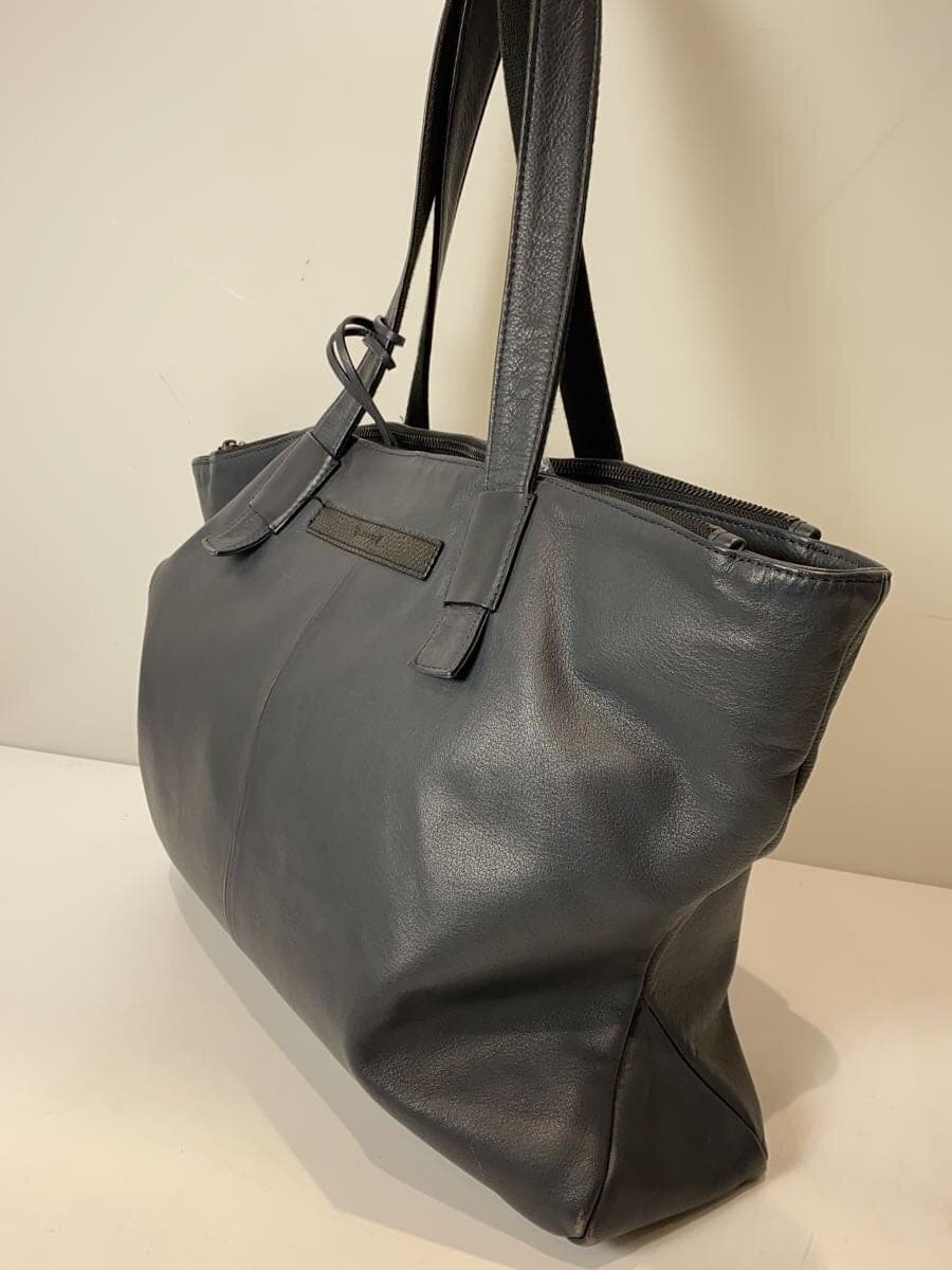 L.E.D.BITES Tote Bag Leather NVY 2