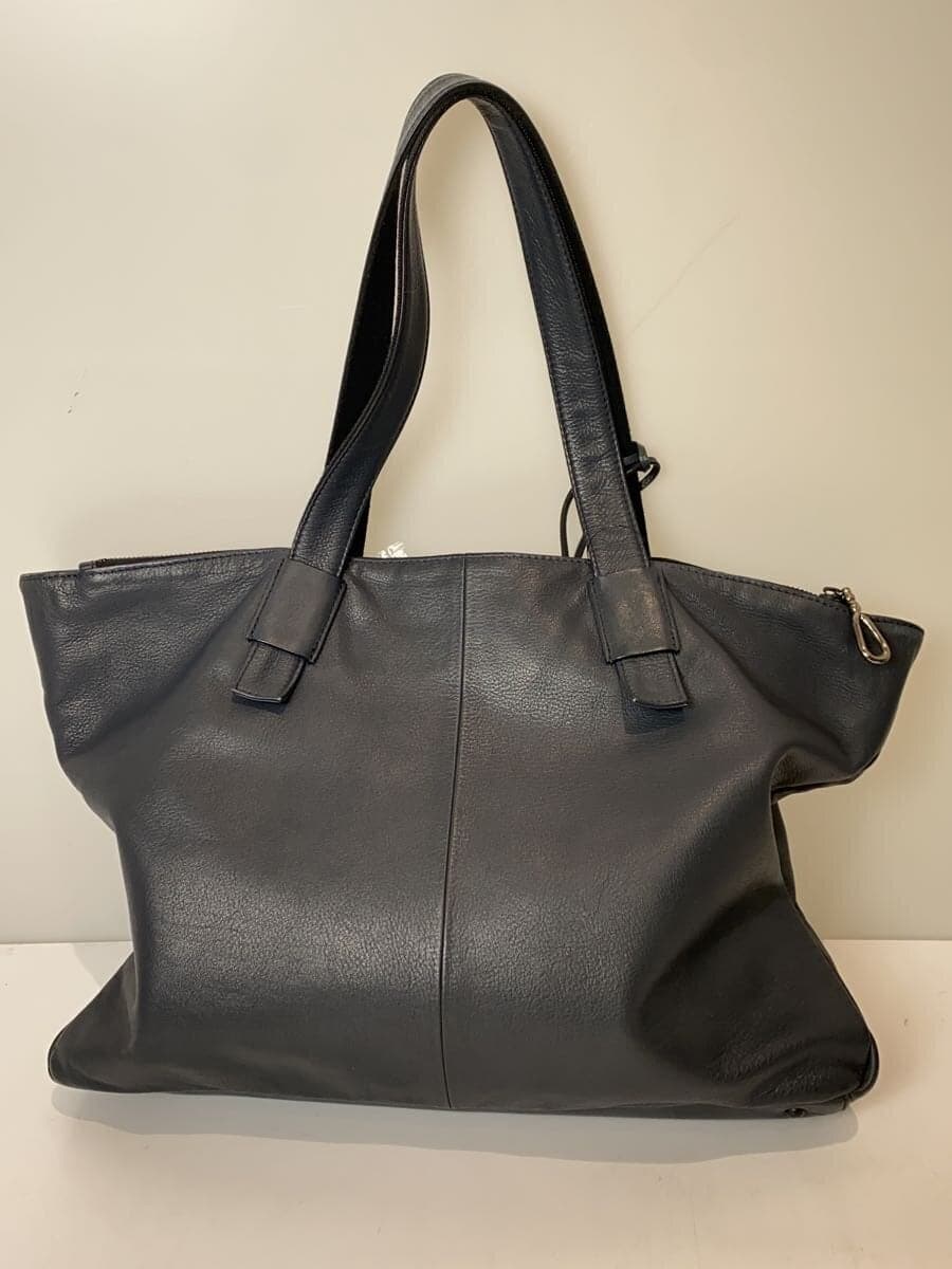 L.E.D.BITES Tote Bag Leather NVY 3