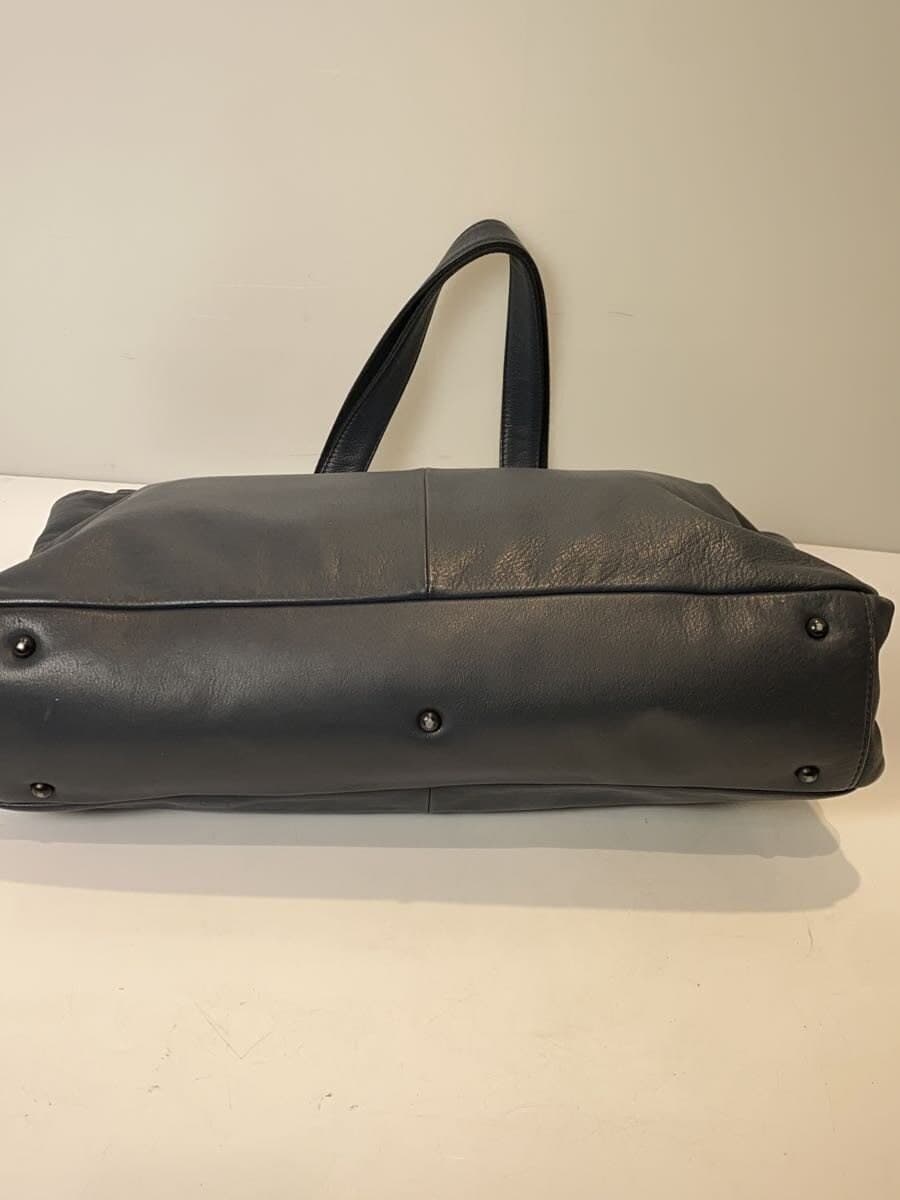 L.E.D.BITES Tote Bag Leather NVY 4