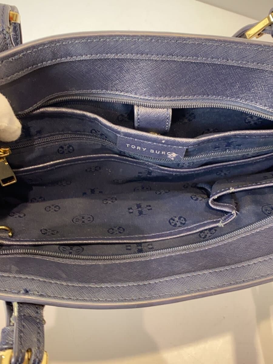 TORY BURCH Handbag Leather NVY 6