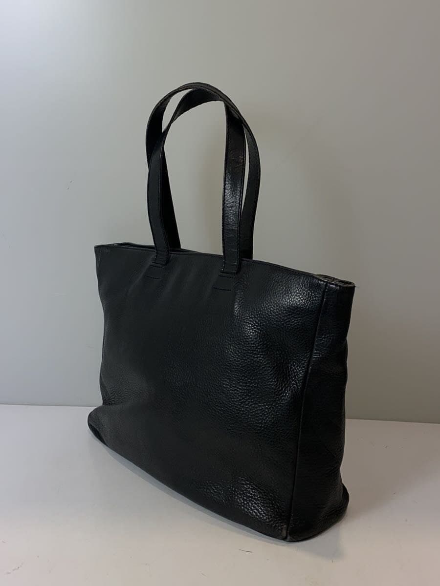 HIROFU tote bag leather black plain 2