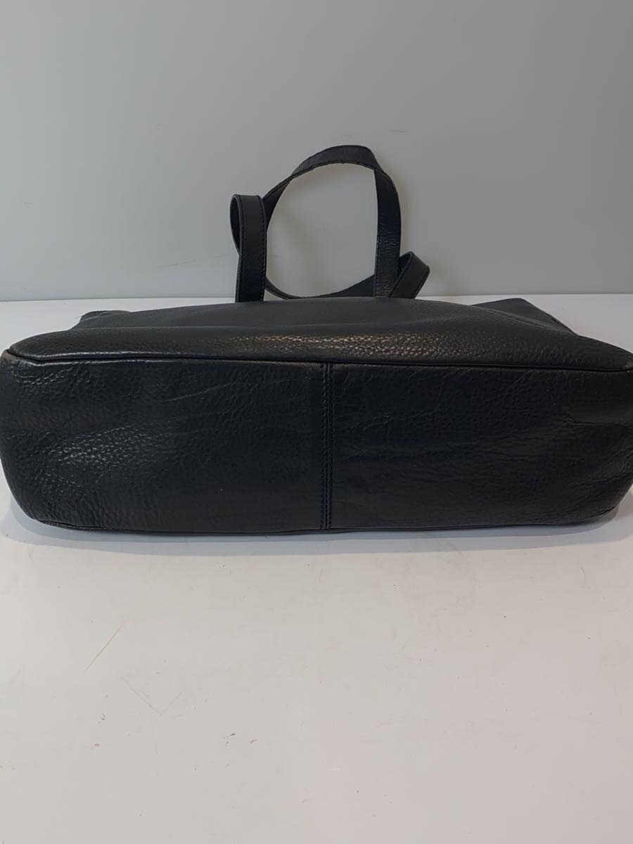 HIROFU tote bag leather black plain 4