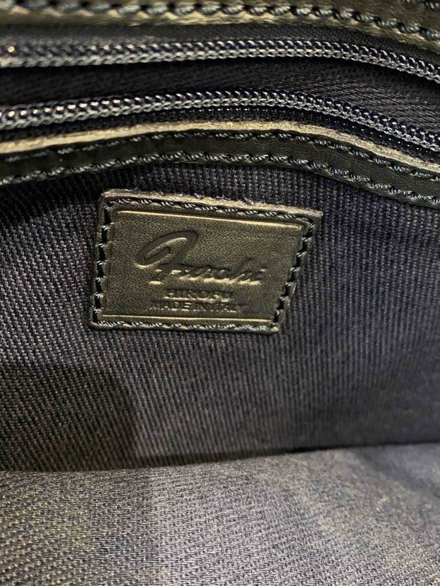 HIROFU tote bag leather black plain 5