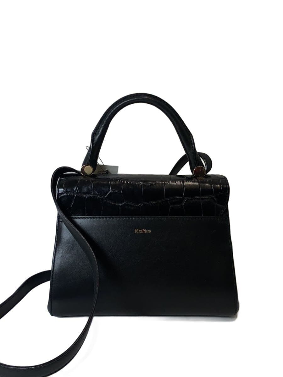 MAX MARA shoulder bag leather BLK