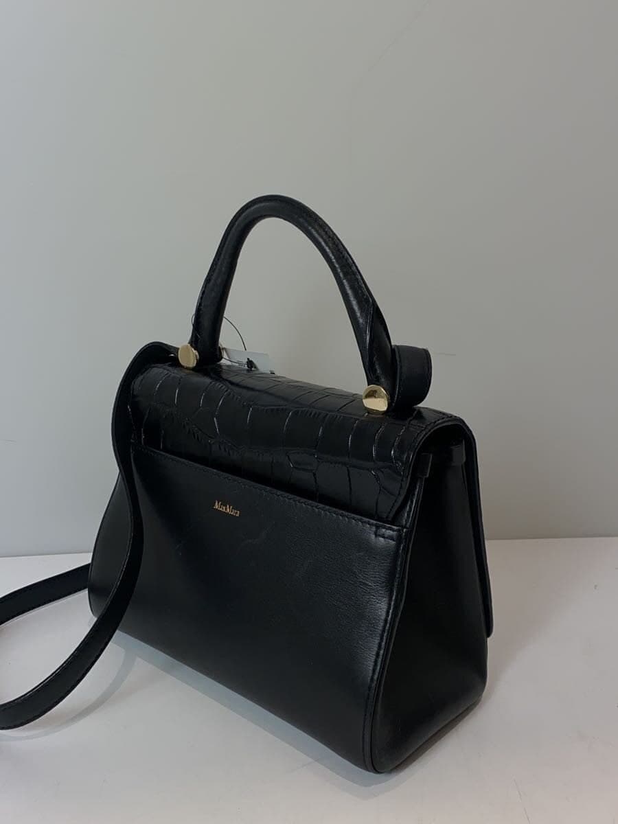 MAX MARA shoulder bag leather BLK 2