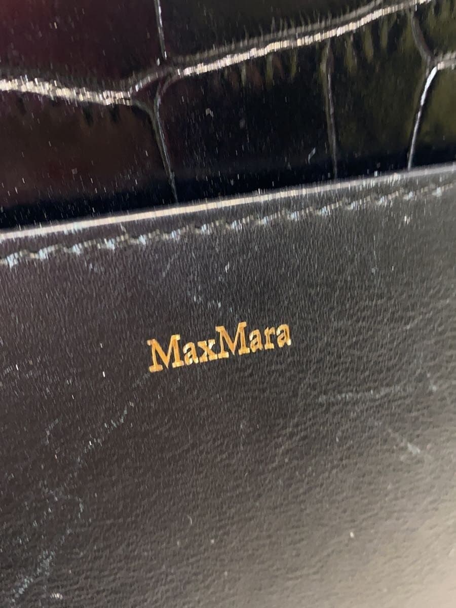 MAX MARA shoulder bag leather BLK 5