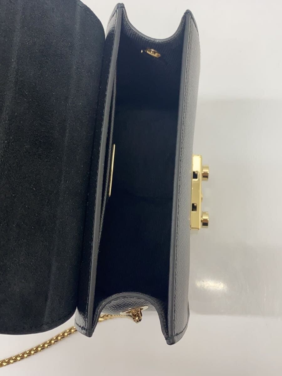 FURLA Shoulder Bag Leather BLK 272499 Metro Police 7