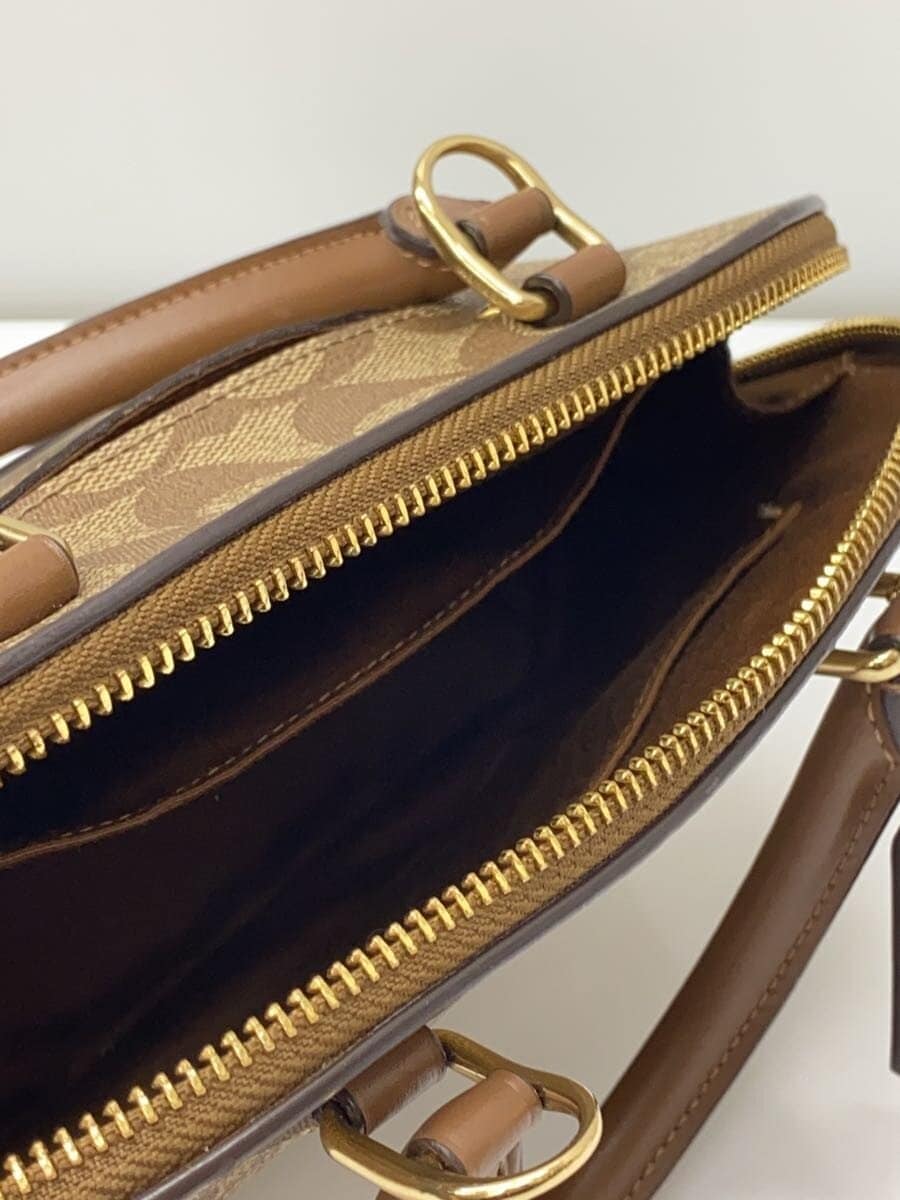 COACH2-Way Shoulder Bag PVC BRW Monogram F27583 6