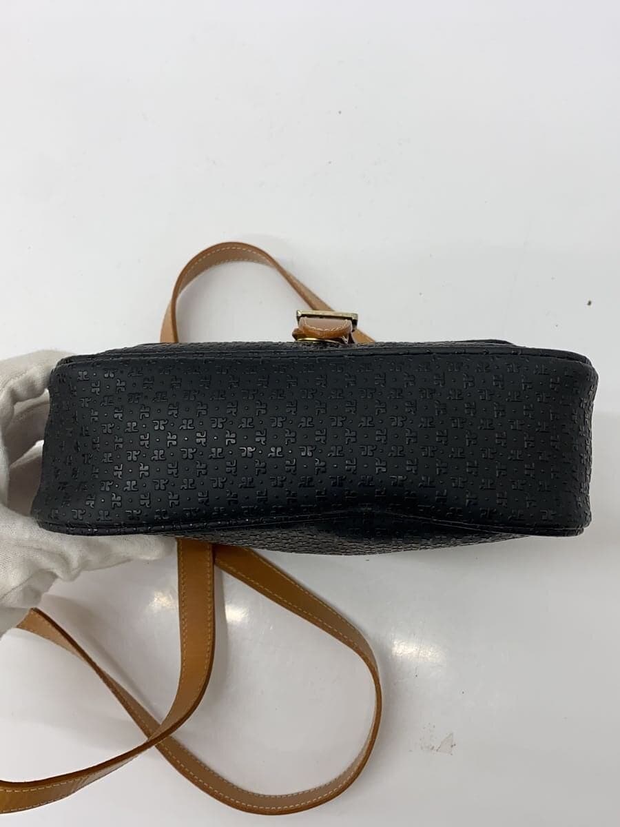 Courreges Shoulder Bag PVC BLK All Over Pattern 4