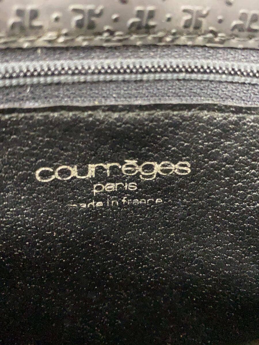 Courreges Shoulder Bag PVC BLK All Over Pattern 5