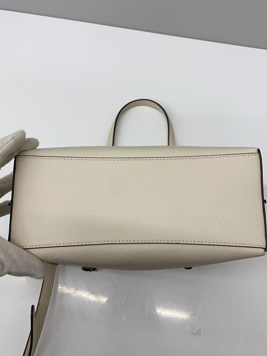 COACH Tote Bag 2-Way Leather WHT C4084 4
