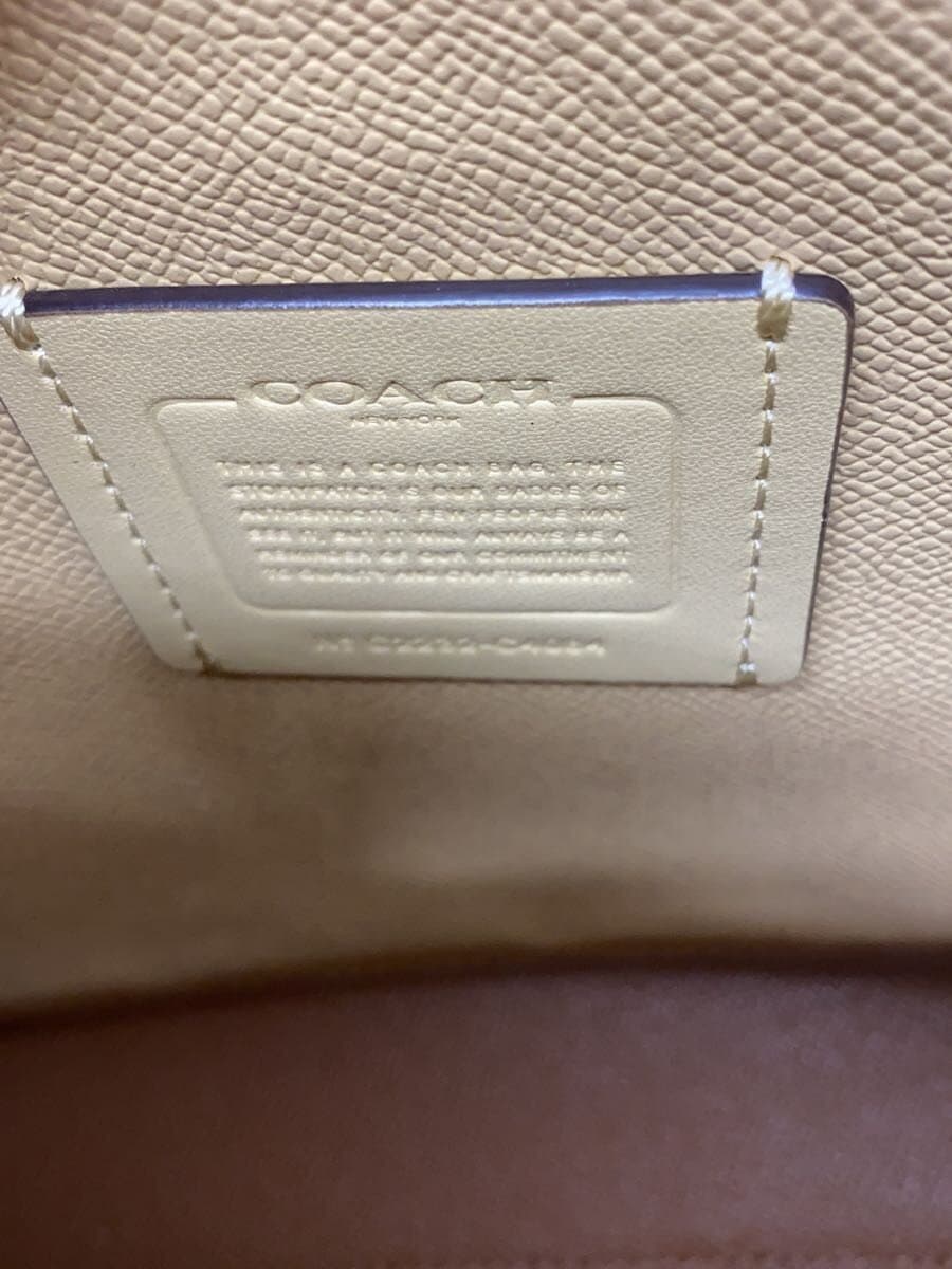 COACH Tote Bag 2-Way Leather WHT C4084 8