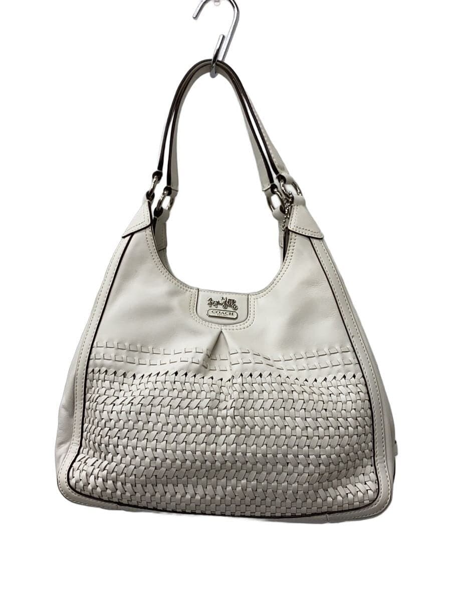 COACH Shoulder Bag_All Leather Leather WHT Solid