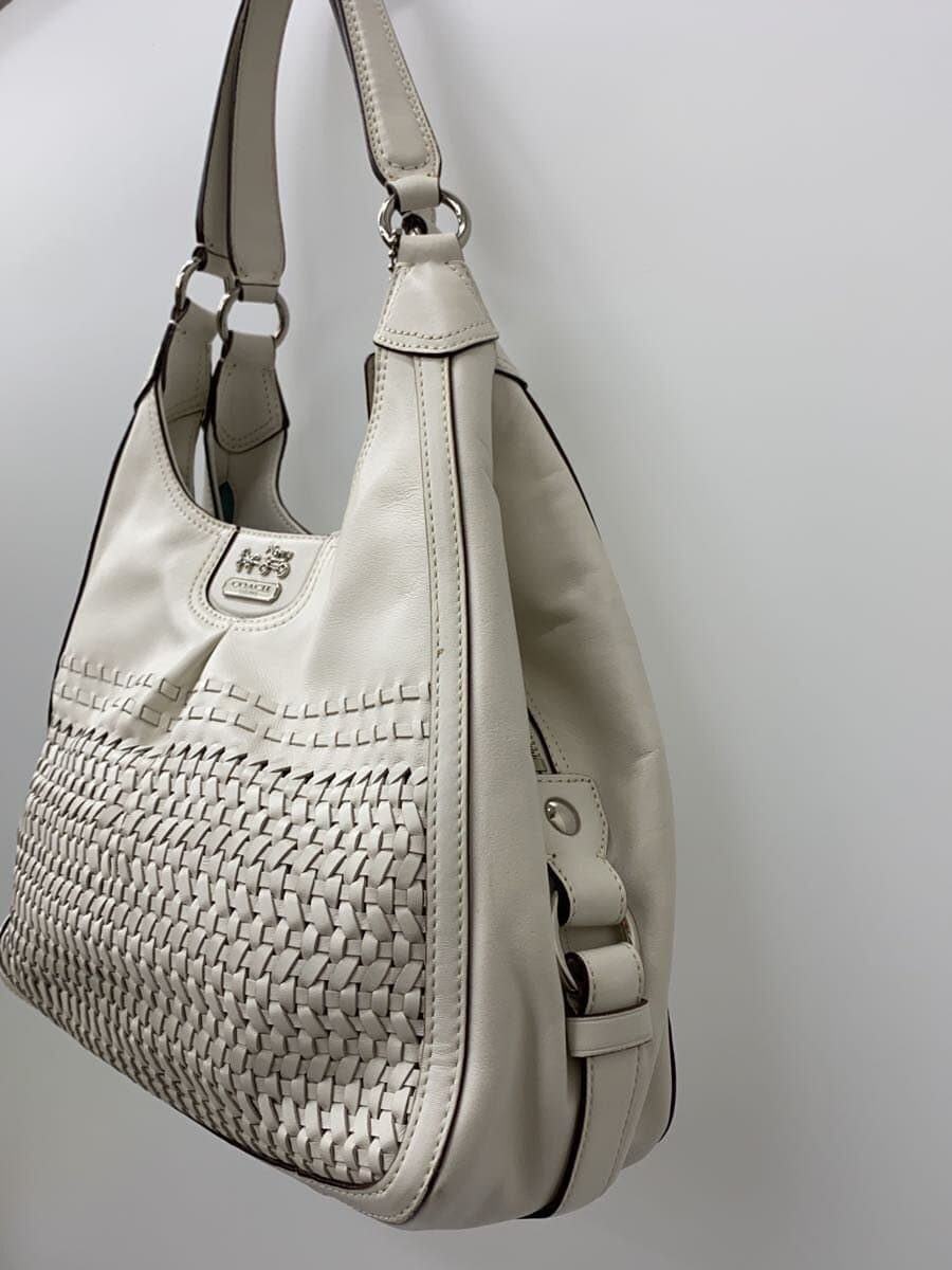 COACH Shoulder Bag_All Leather Leather WHT Solid 2
