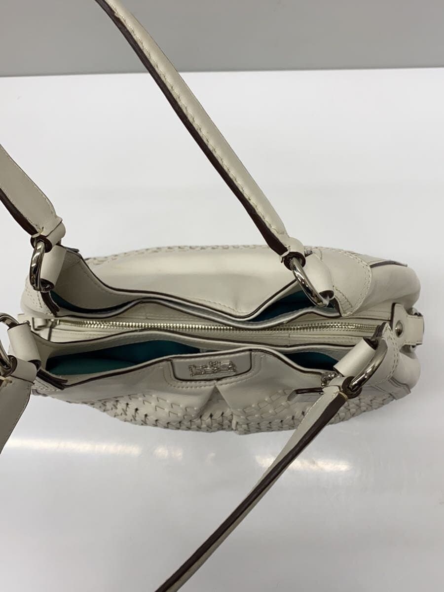 COACH Shoulder Bag_All Leather Leather WHT Solid 4