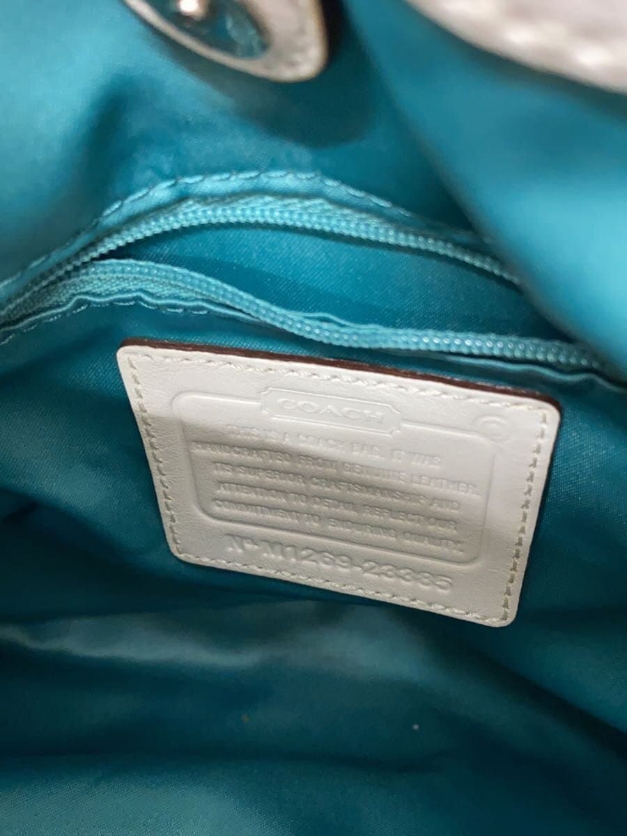 COACH Shoulder Bag_All Leather Leather WHT Solid 5