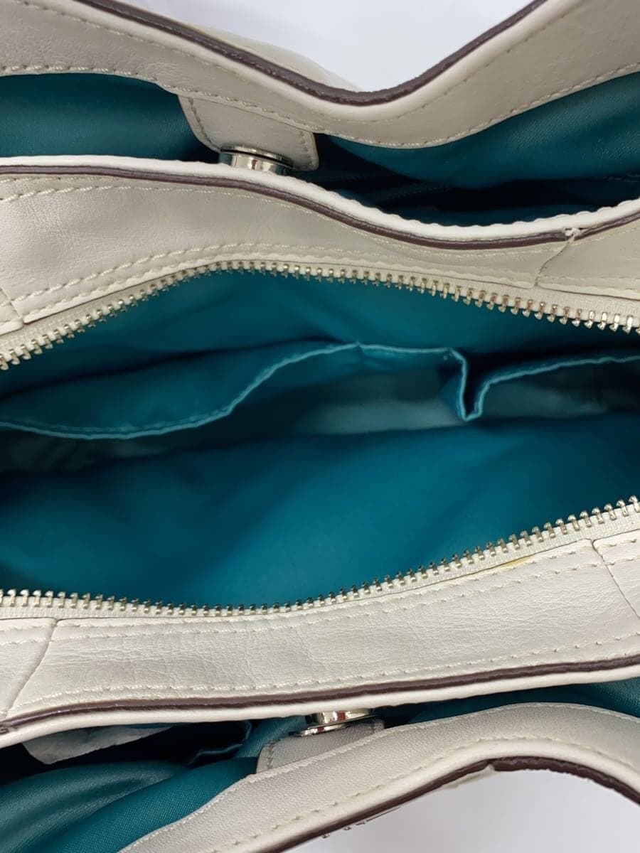 COACH Shoulder Bag_All Leather Leather WHT Solid 7