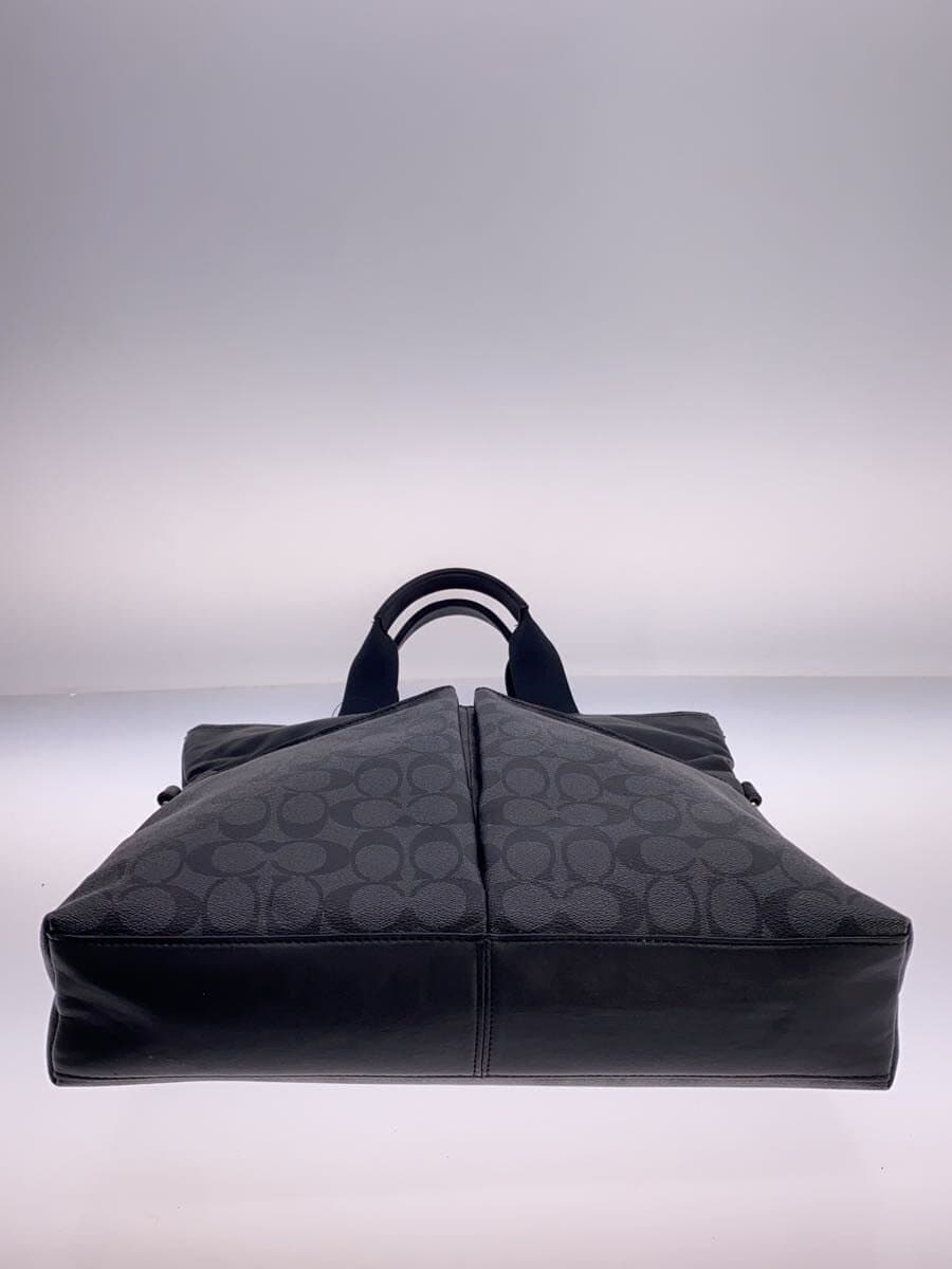 COACH2 Pocket Tote Bag Leather BLK F54774 4