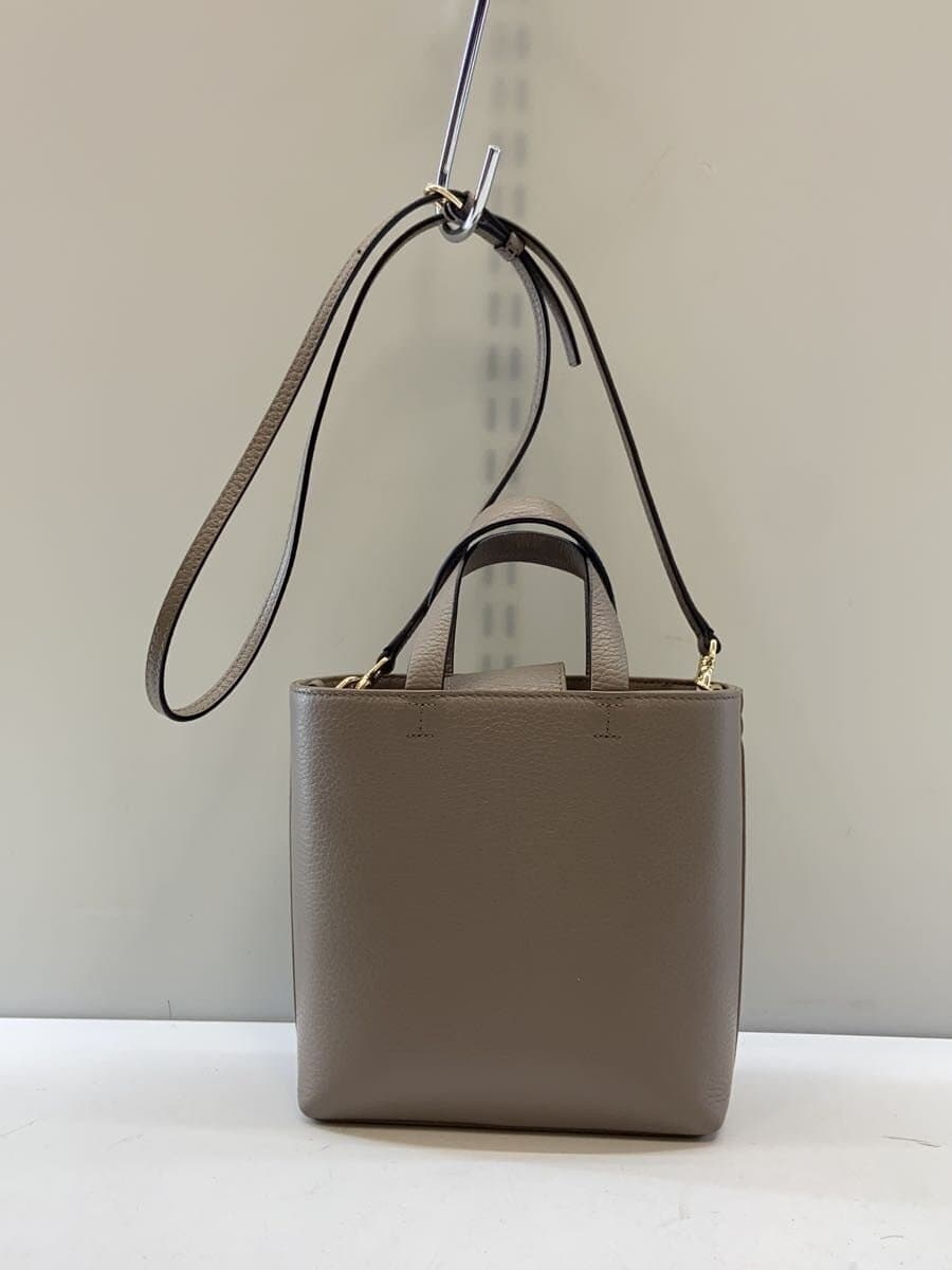 FURLA Handbag Leather BEG Solid 3