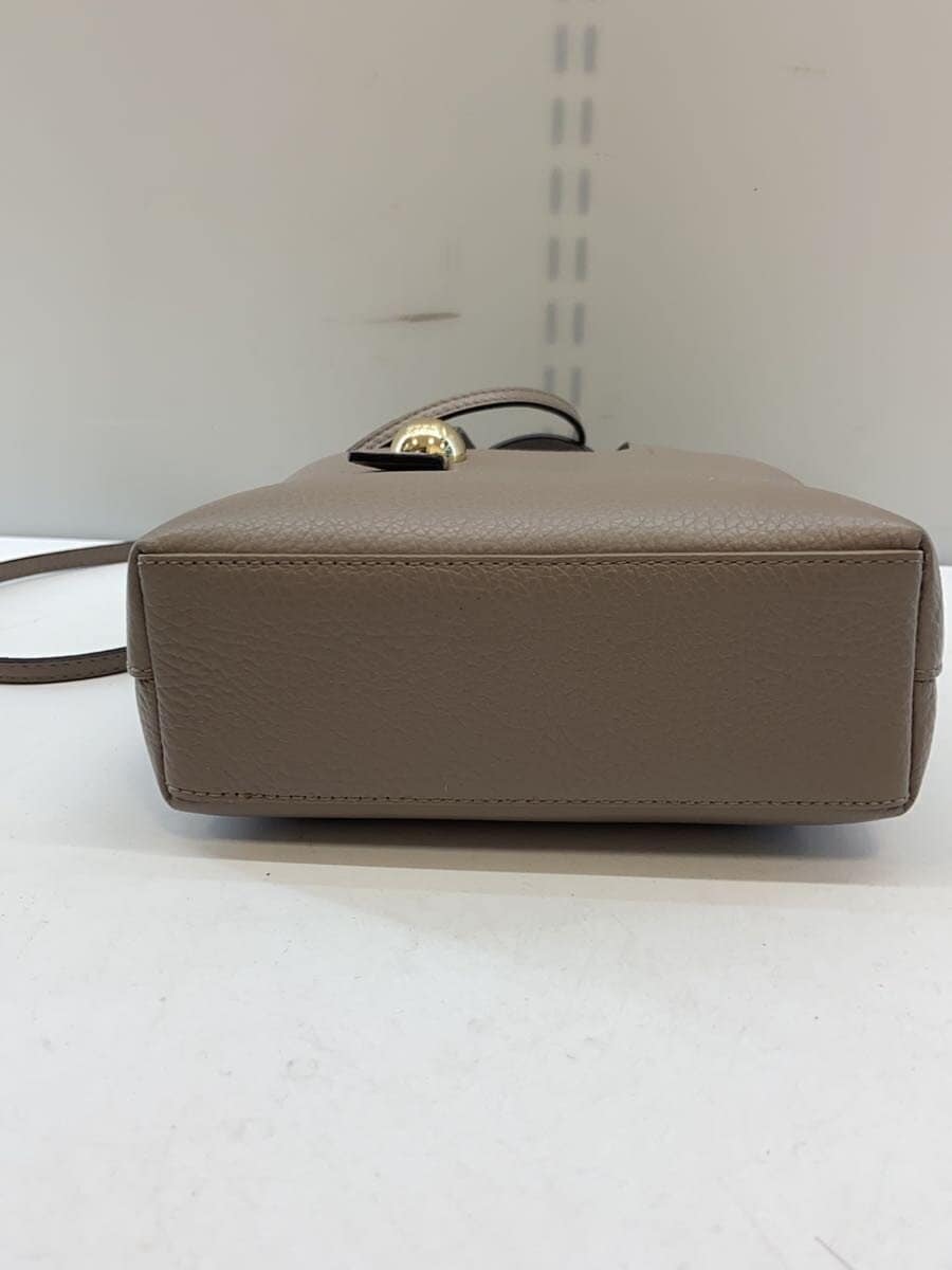 FURLA Handbag Leather BEG Solid 4