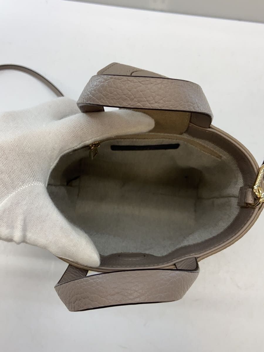 FURLA Handbag Leather BEG Solid 6