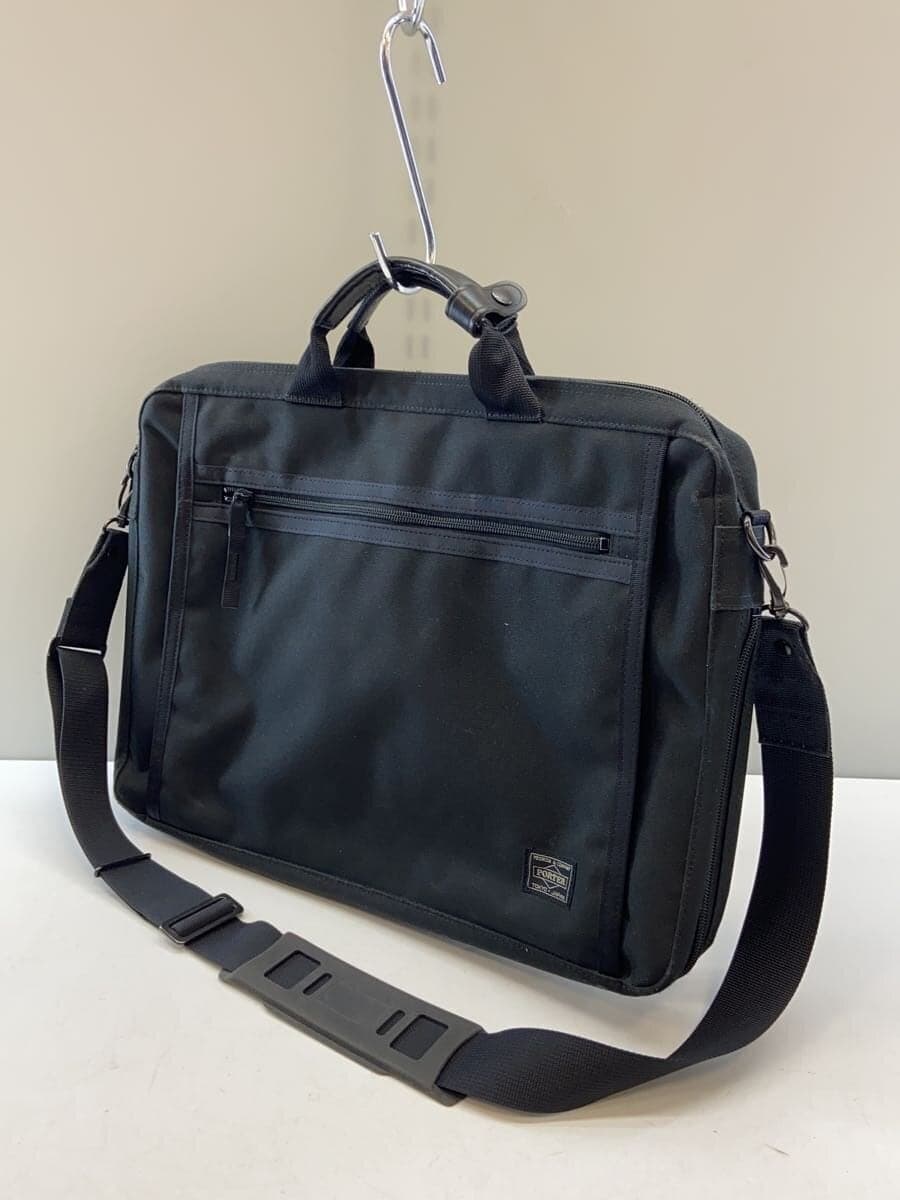 PORTER Briefcase Canvas BLK Solid 2