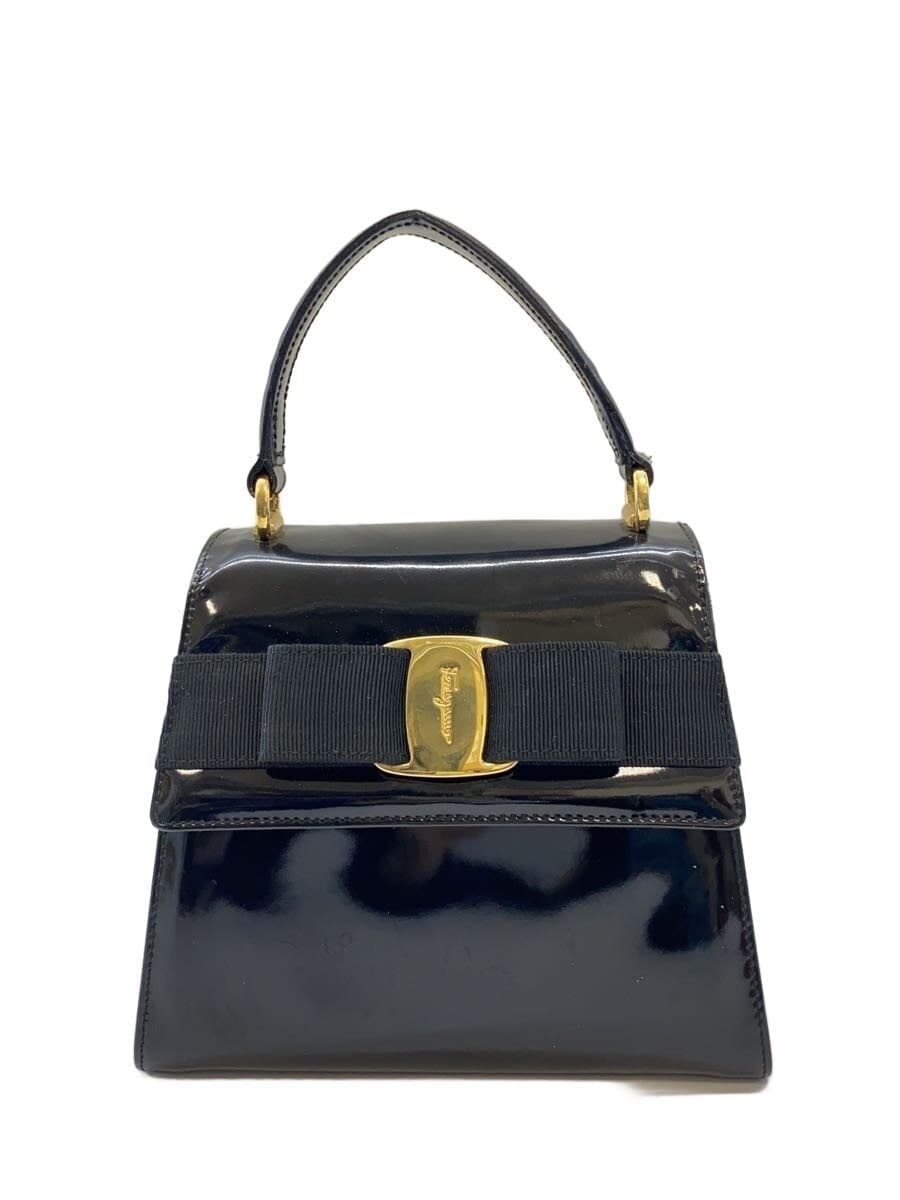 Salvatore Ferragamo Handbag Leather BLK Solid