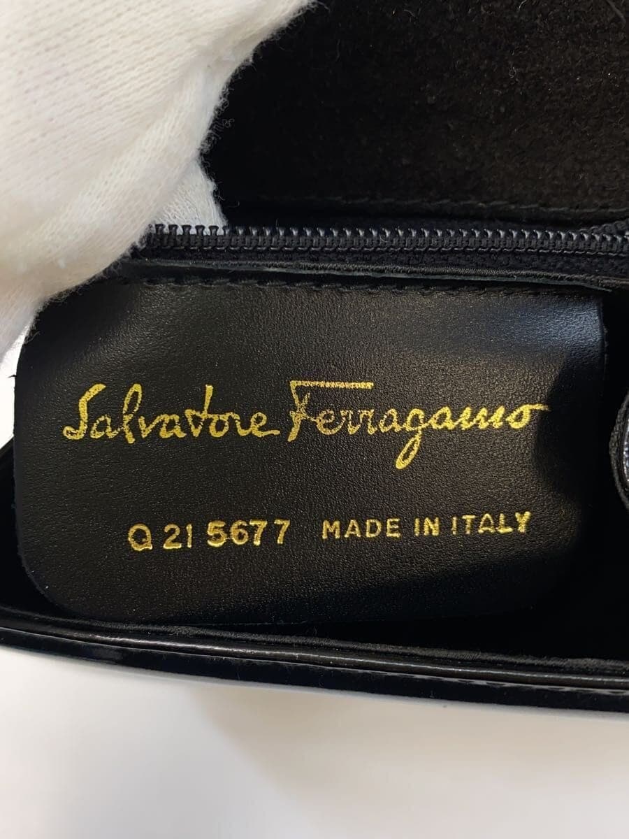 Salvatore Ferragamo Handbag Leather BLK Solid 5
