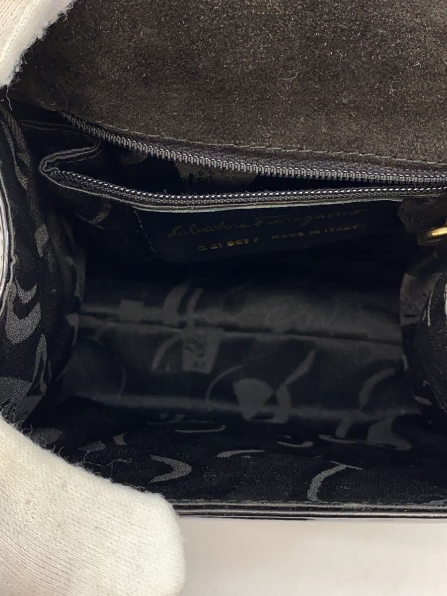 Salvatore Ferragamo Handbag Leather BLK Solid 6