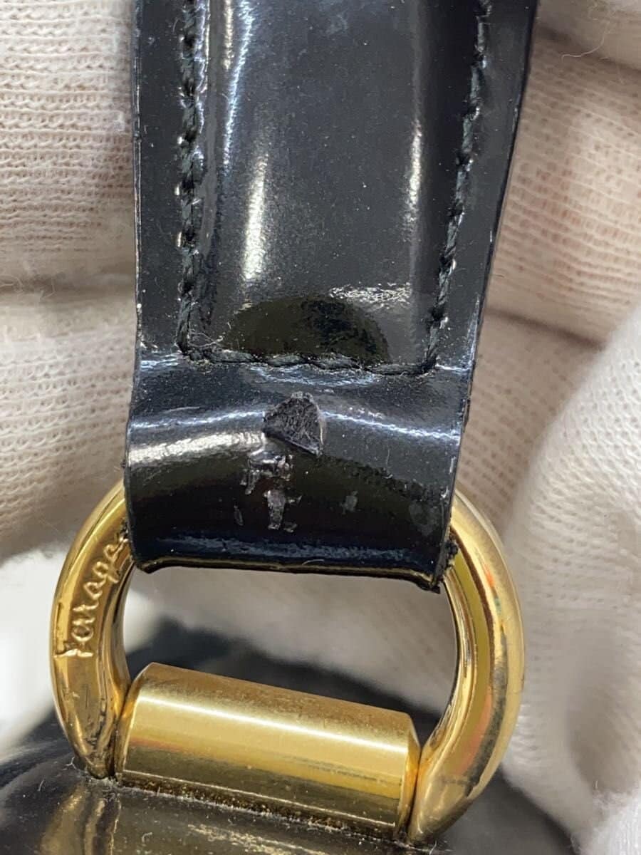 Salvatore Ferragamo Handbag Leather BLK Solid 7