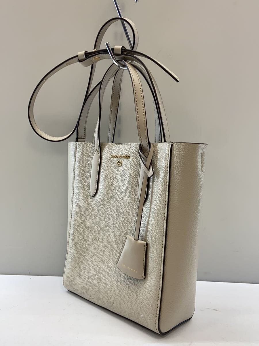 MICHAEL KORS Shoulder Bag Leather CRM Solid 2