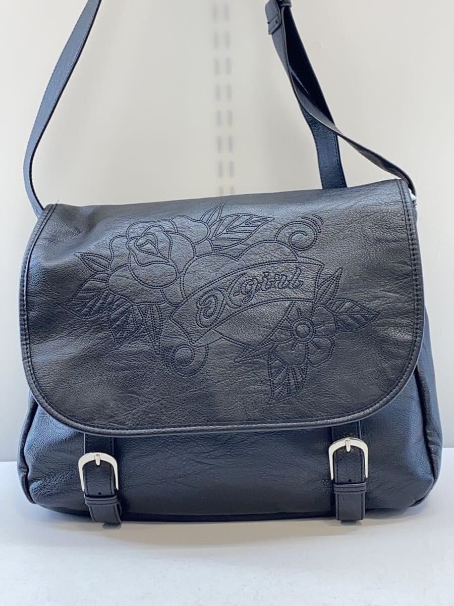 X-girl Shoulder Bag Faux Leather BLK 105232053002