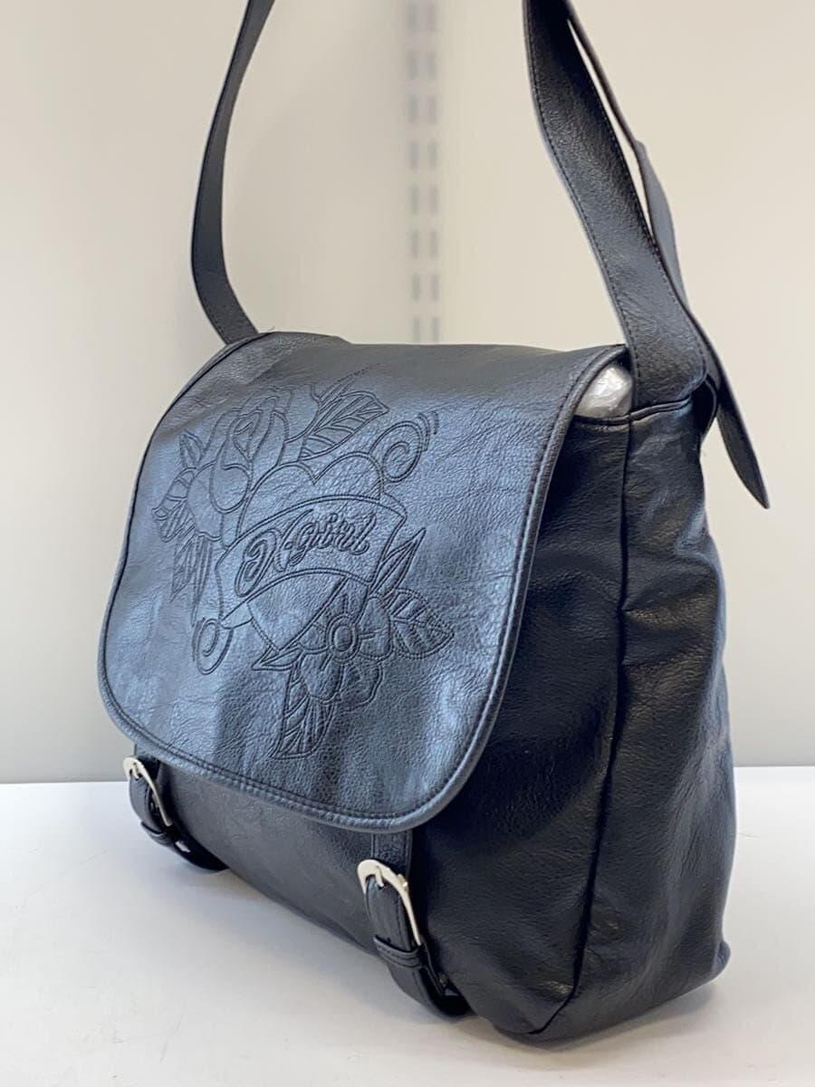 X-girl Shoulder Bag Faux Leather BLK 105232053002 2