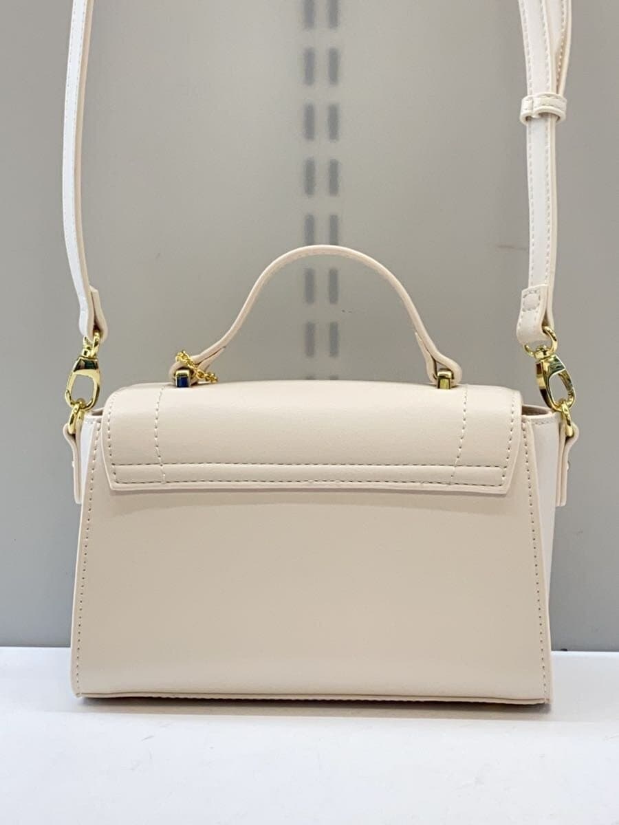 Samantha Thavasa Shoulder Bag Faux Leather WHT 3