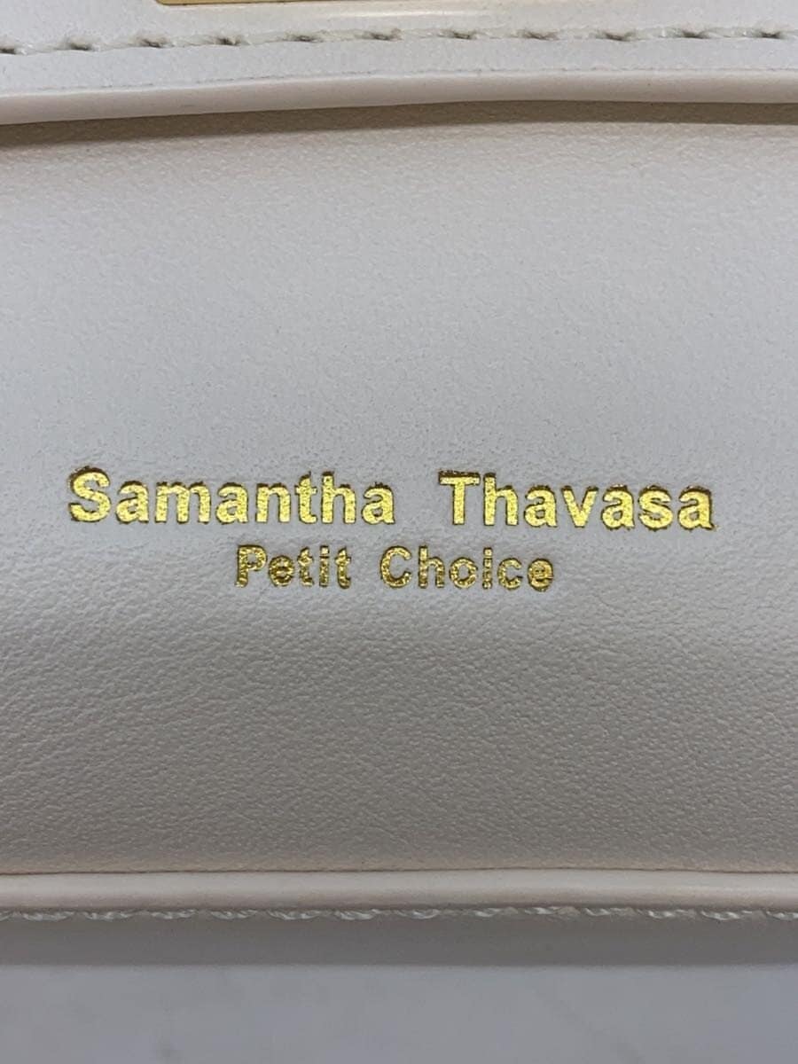 Samantha Thavasa Shoulder Bag Faux Leather WHT 5