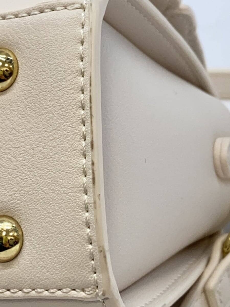 Samantha Thavasa Shoulder Bag Faux Leather WHT 8