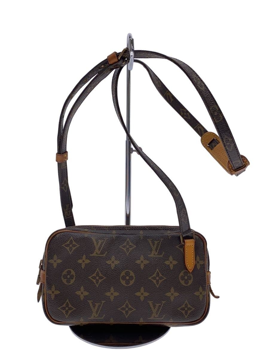 LOUIS VUITTON Pochette Marly Bandouliere_Monogram Canvas PVC BRW