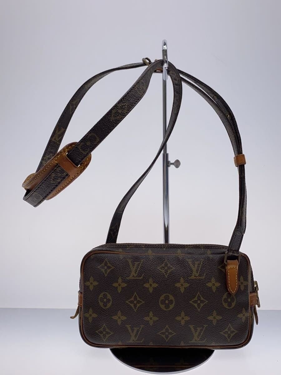 LOUIS VUITTON Pochette Marly Bandouliere_Monogram Canvas PVC BRW 3