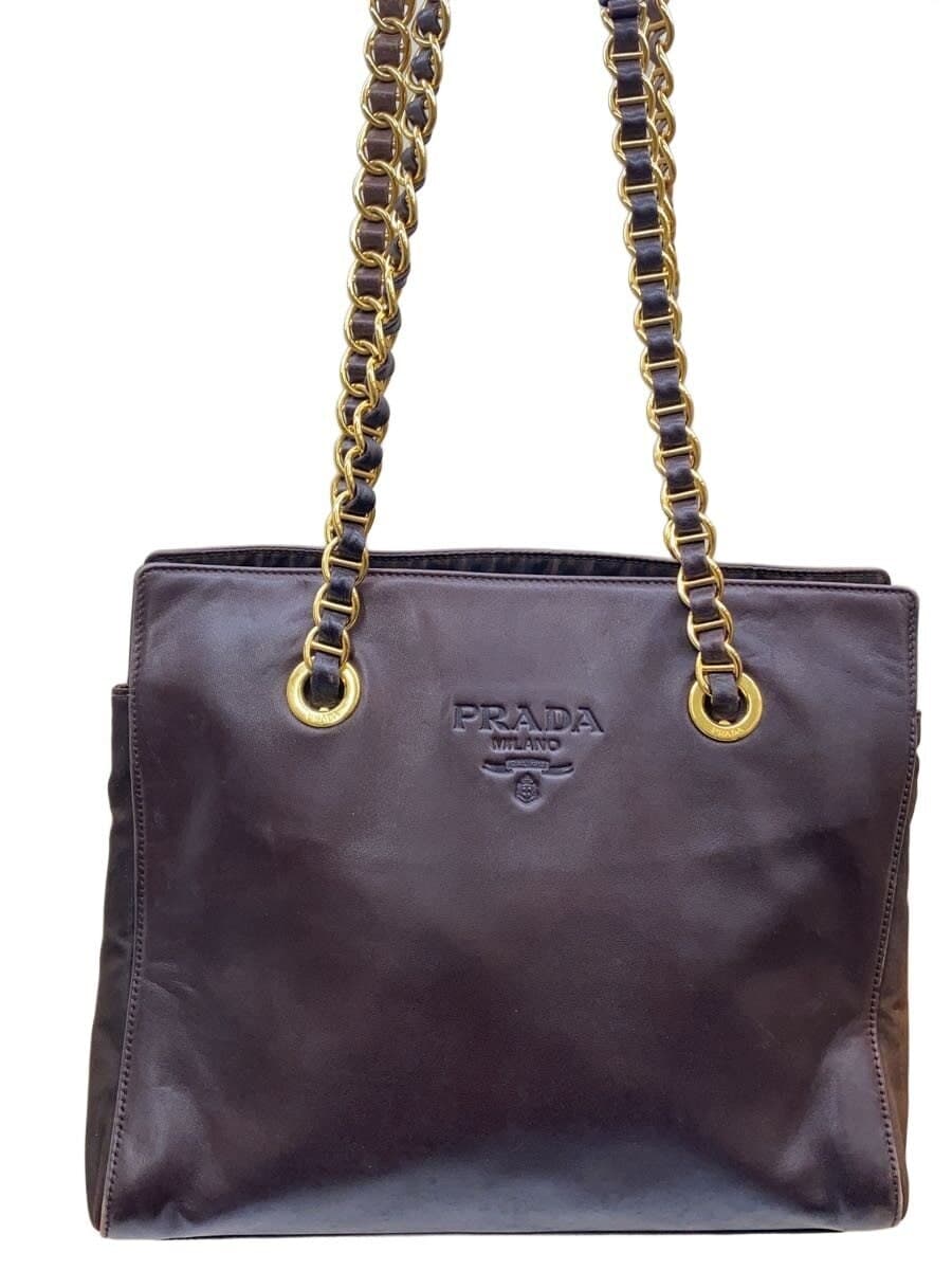 PRADA Tote Bag Leather BRW