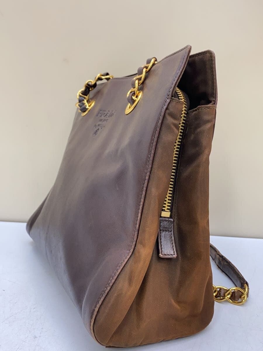PRADA Tote Bag Leather BRW 2