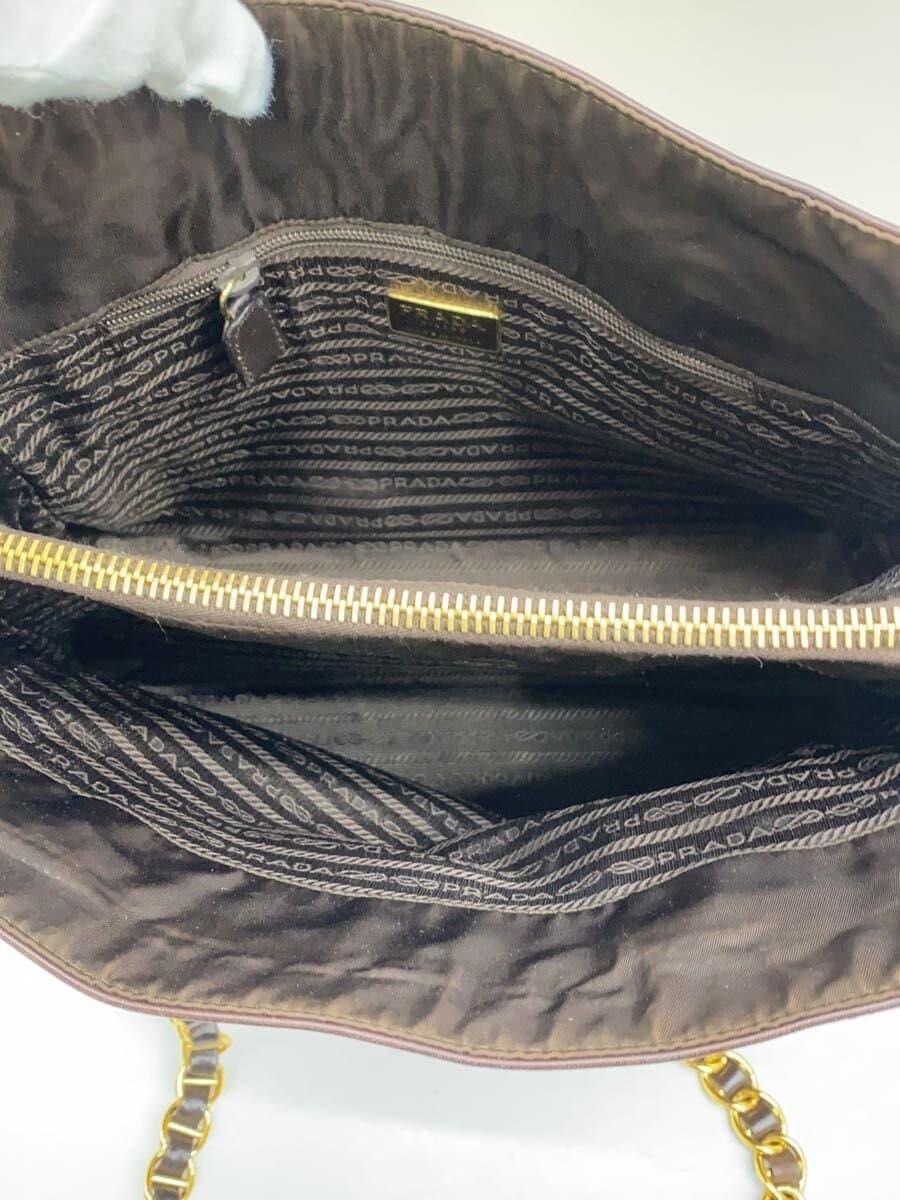 PRADA Tote Bag Leather BRW 6