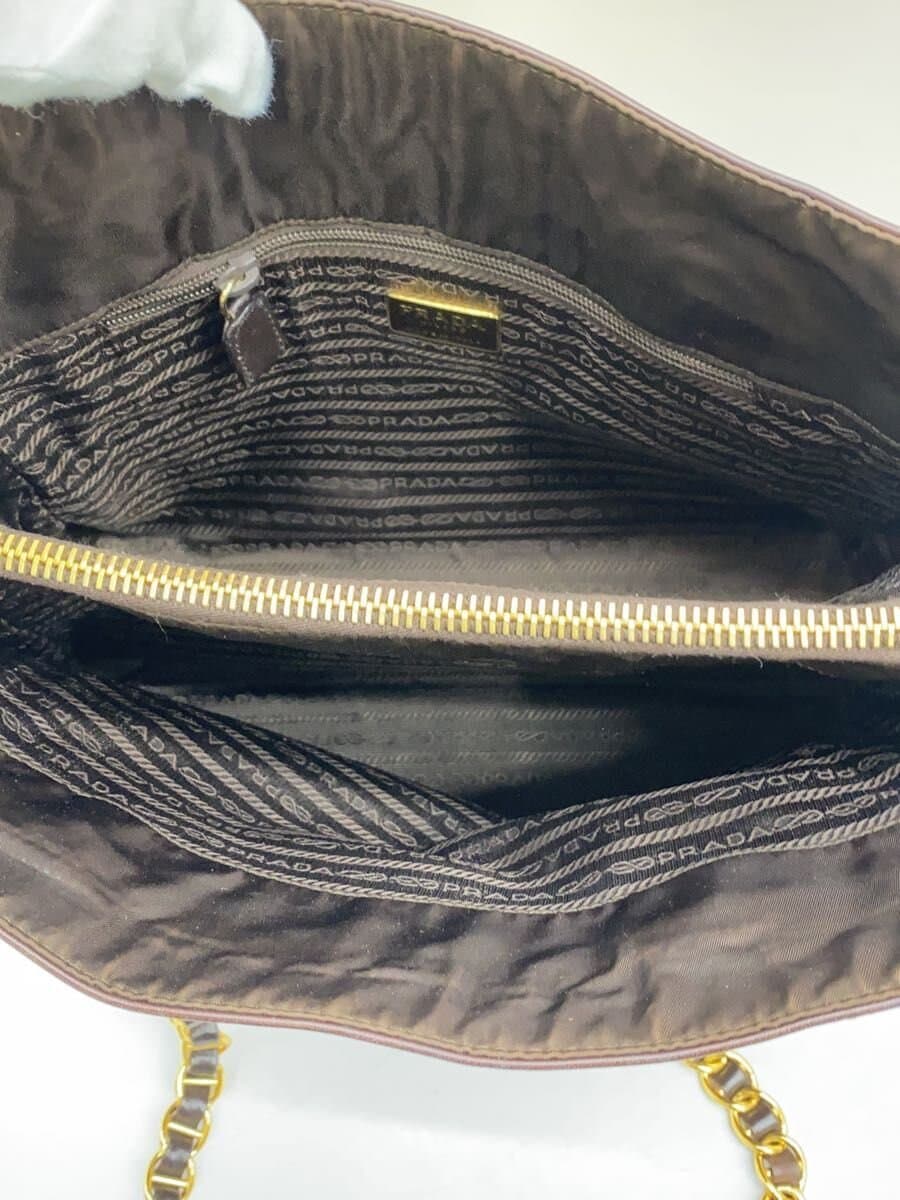 PRADA Tote Bag Leather BRW 6