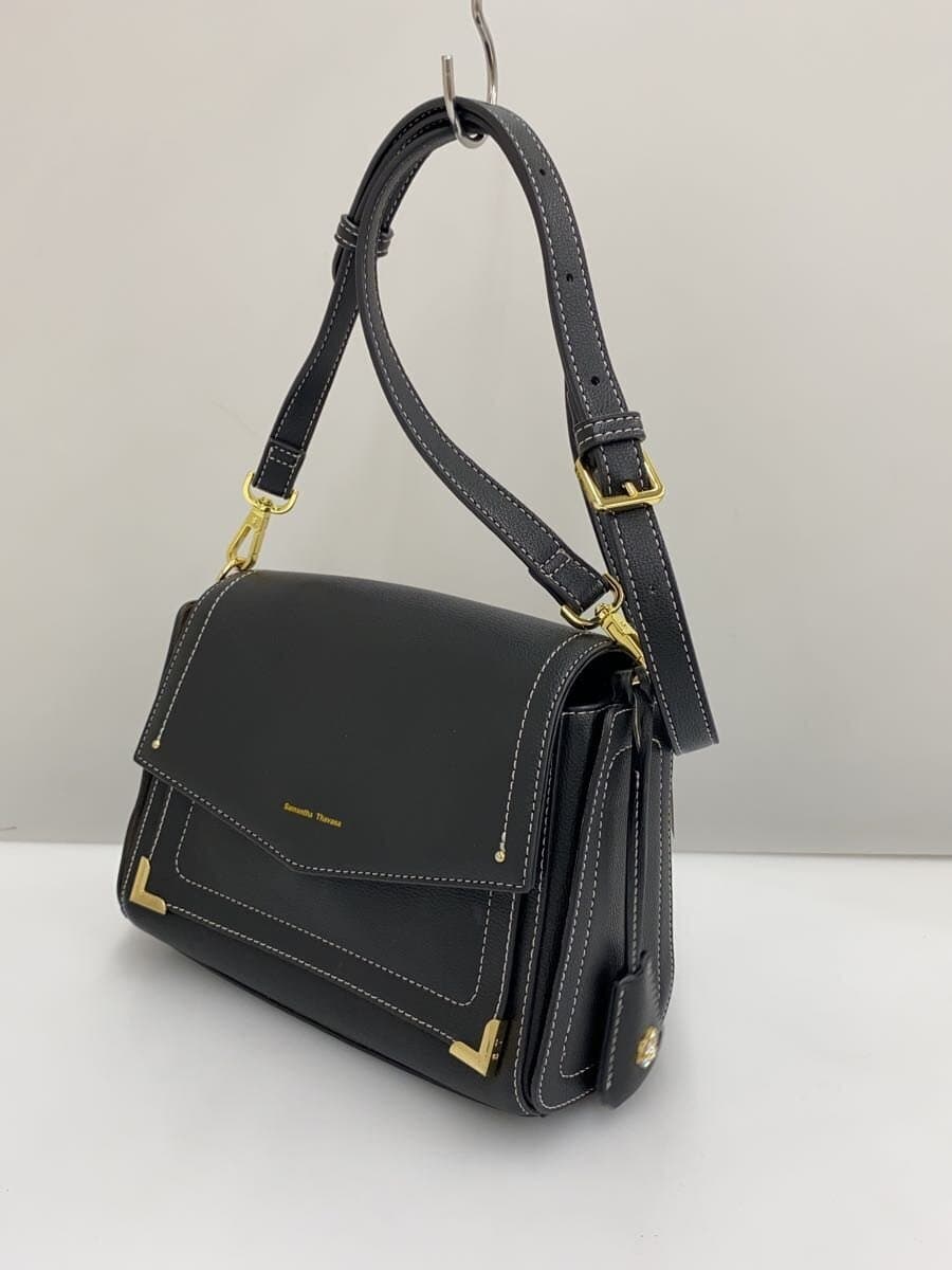 Samantha Thavasa Shoulder Bag Leather BLK Solid 2