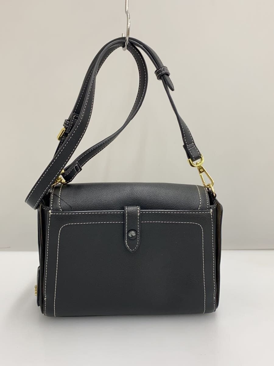 Samantha Thavasa Shoulder Bag Leather BLK Solid 3