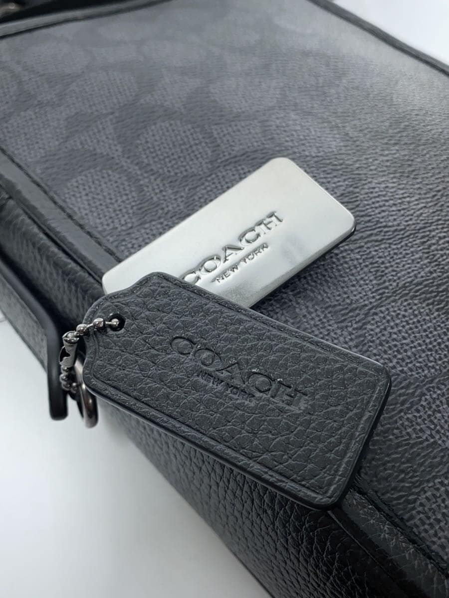 COACH Shoulder Bag BLK All Over Pattern CW388 8