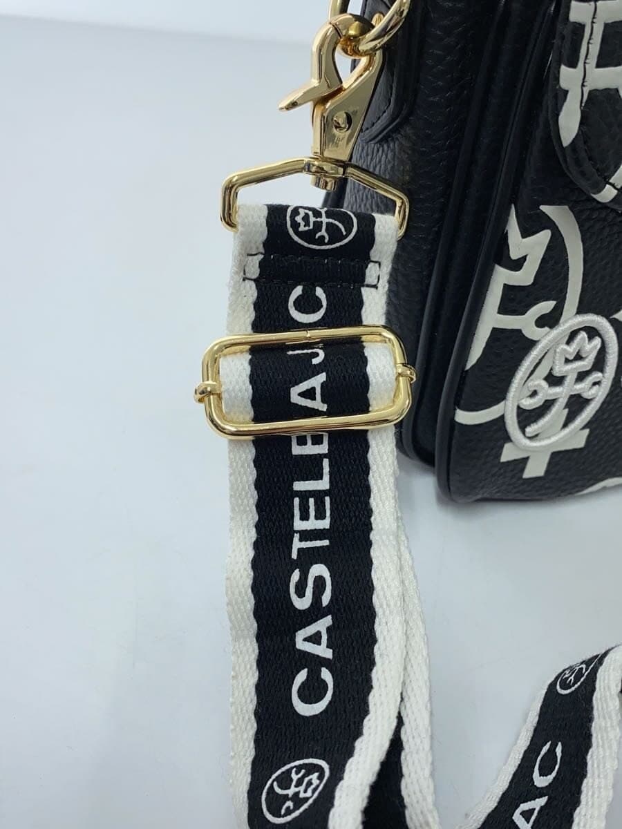 CASTELBAJAC shoulder bag leather BLK all-over pattern 068131 8