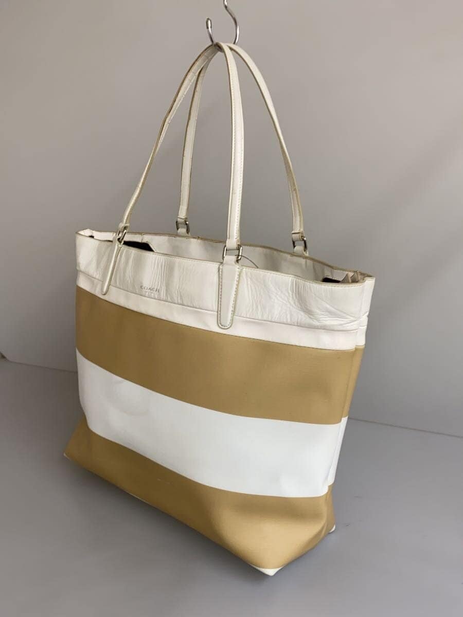 COACH Tote Bag_Combi Leather Leather WHT 2